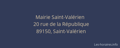 Mairie Saint-Val&eacute;rien