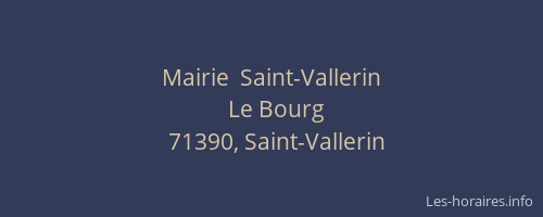 Mairie  Saint-Vallerin