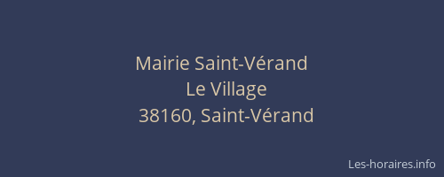 Mairie Saint-V&eacute;rand