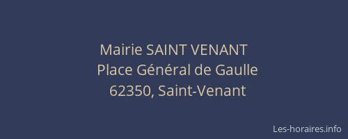 Mairie SAINT VENANT