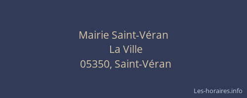 Mairie Saint-Véran