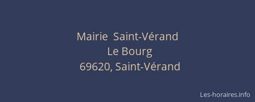 Mairie  Saint-Vérand