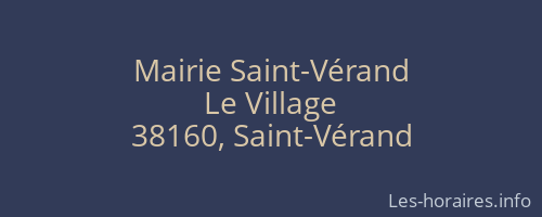 Mairie Saint-Vérand