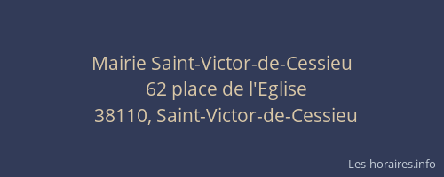 Mairie Saint-Victor-de-Cessieu