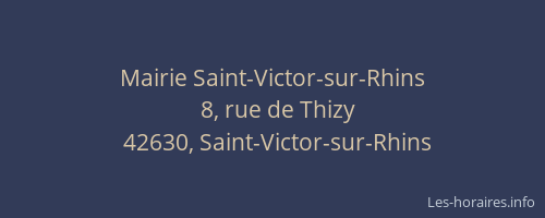 Mairie Saint-Victor-sur-Rhins
