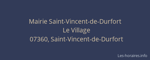 Mairie Saint-Vincent-de-Durfort