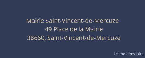 Mairie Saint-Vincent-de-Mercuze