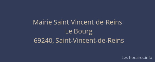 Mairie Saint-Vincent-de-Reins