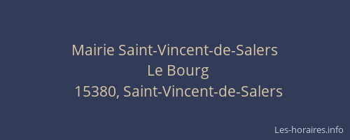 Mairie Saint-Vincent-de-Salers