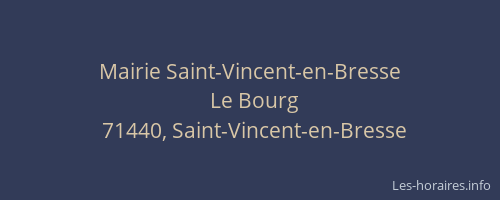 Mairie Saint-Vincent-en-Bresse