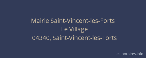 Mairie Saint-Vincent-les-Forts