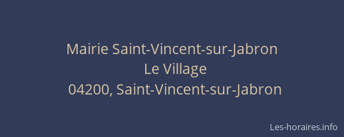 Mairie Saint-Vincent-sur-Jabron