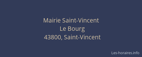 Mairie Saint-Vincent