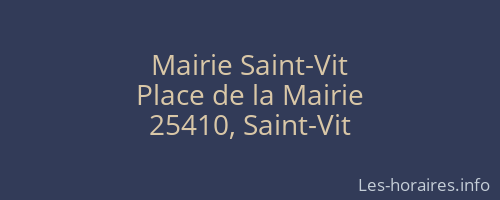 Mairie Saint-Vit
