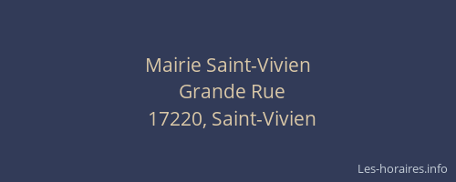 Mairie Saint-Vivien