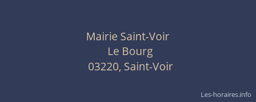 Mairie Saint-Voir