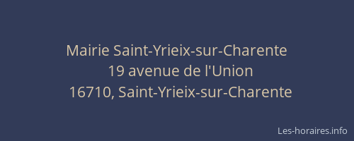 Mairie Saint-Yrieix-sur-Charente
