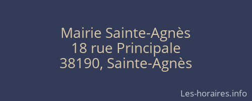 Mairie Sainte-Agnès