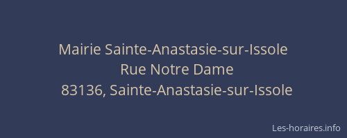 Mairie Sainte-Anastasie-sur-Issole