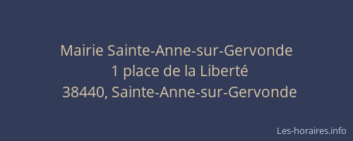 Mairie Sainte-Anne-sur-Gervonde