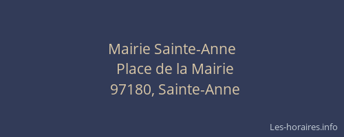 Mairie Sainte-Anne