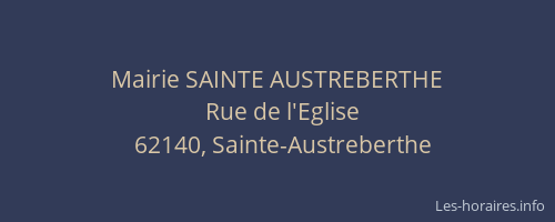 Mairie SAINTE AUSTREBERTHE