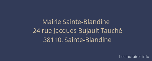 Mairie Sainte-Blandine