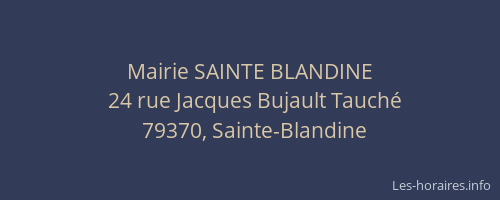 Mairie SAINTE BLANDINE