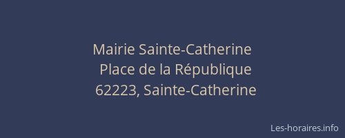 Mairie Sainte-Catherine