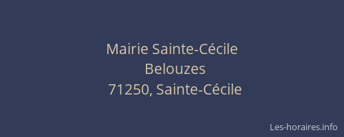 Mairie Sainte-C&eacute;cile
