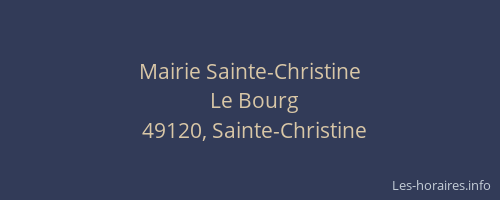 Mairie Sainte-Christine