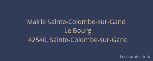 Mairie Sainte-Colombe-sur-Gand