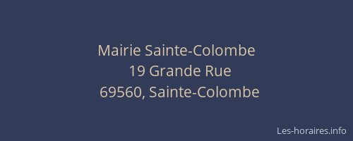 Mairie Sainte-Colombe