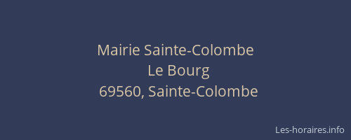 Mairie Sainte-Colombe