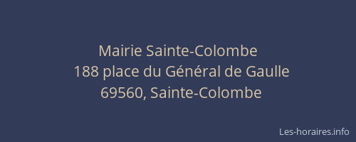 Mairie Sainte-Colombe