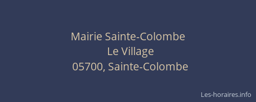 Mairie Sainte-Colombe