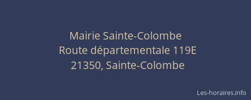 Mairie Sainte-Colombe