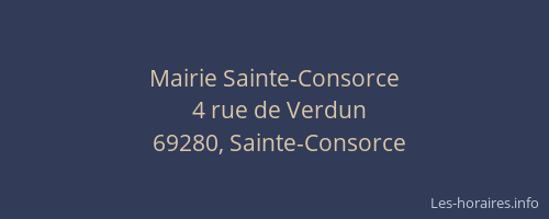 Mairie Sainte-Consorce