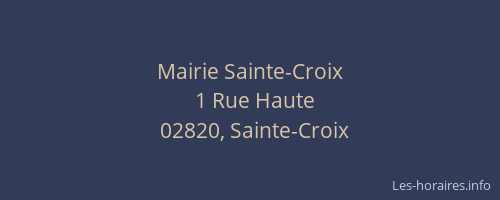 Mairie Sainte-Croix