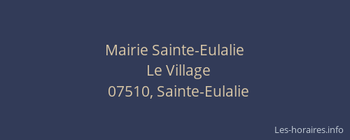 Mairie Sainte-Eulalie