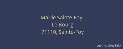 Mairie Sainte-Foy