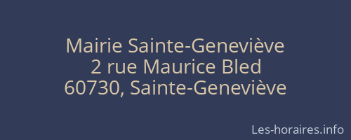 Mairie Sainte-Geneviève