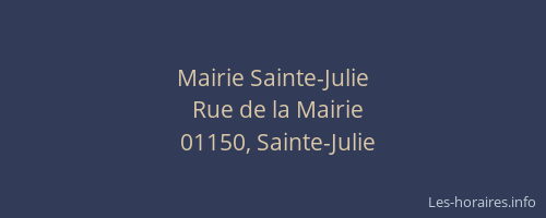 Mairie Sainte-Julie