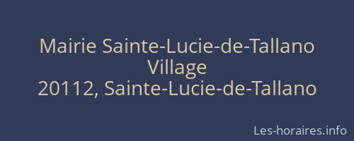 Mairie Sainte-Lucie-de-Tallano