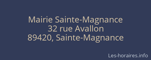 Mairie Sainte-Magnance