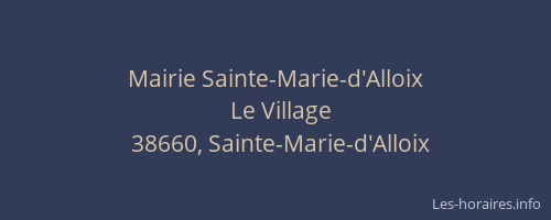 Mairie Sainte-Marie-d'Alloix