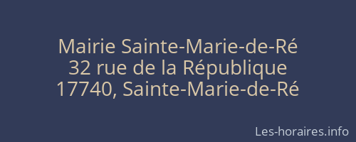 Mairie Sainte-Marie-de-Ré