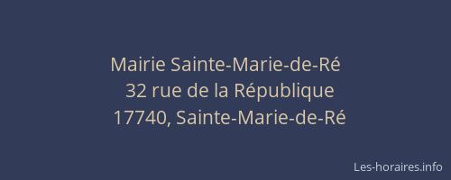 Mairie Sainte-Marie-de-R&eacute;