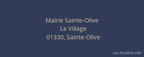 Mairie Sainte-Olive