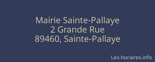 Mairie Sainte-Pallaye